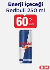 RED BULL ENERJİ İÇECEĞİ 250 ML fiyat ve kampanya bilgisi